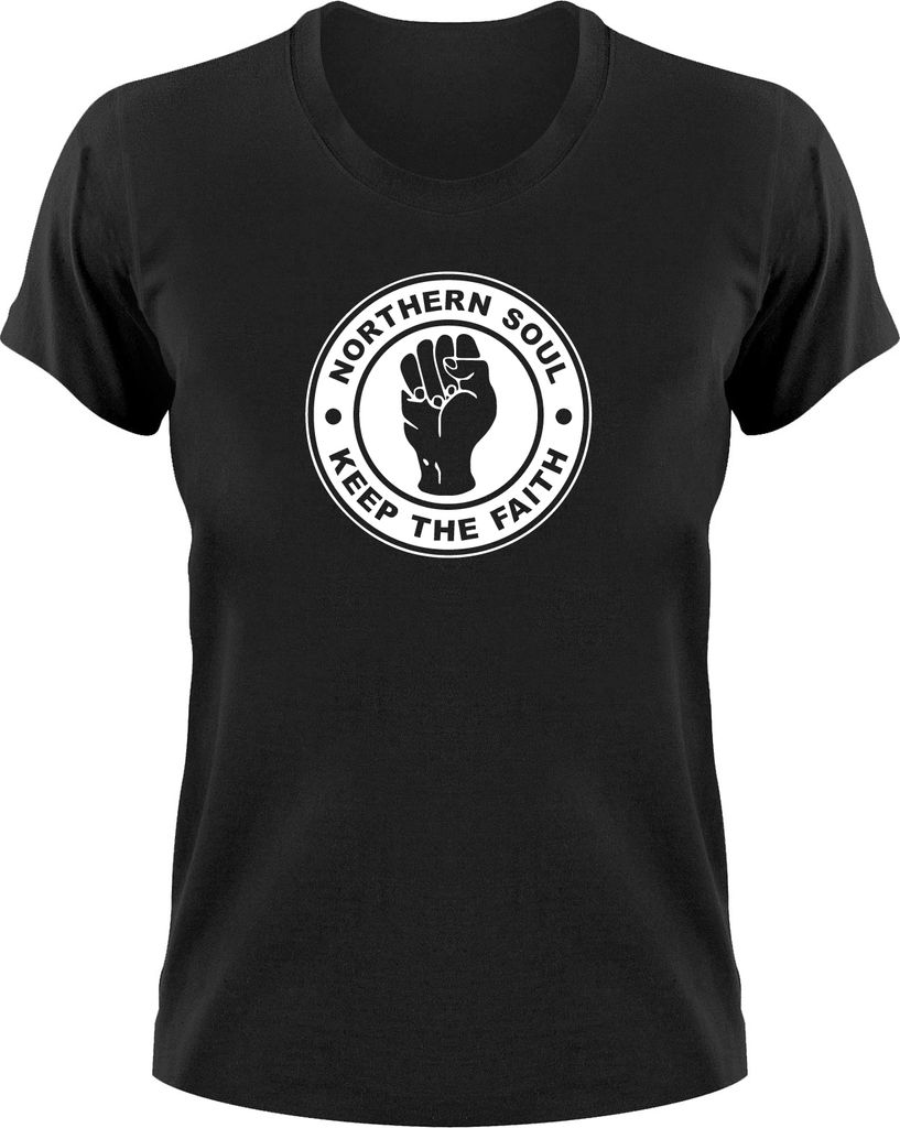 Styletex23 T-Shirt Northern Soul Music Logo, Damen schwarz, XL