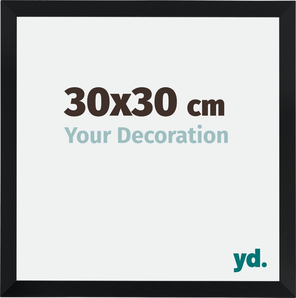 Bilderrahmen, 30x30 cm, Schwarz Matt, MDF, Catania