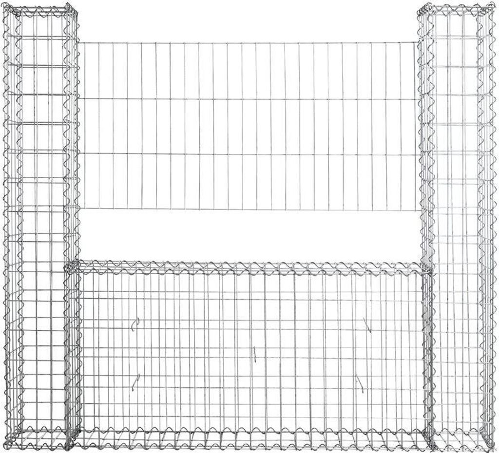 Gabionen Mauer Gartenzaun 160x20x150 cm Gabione Steinkorb Produktbild 