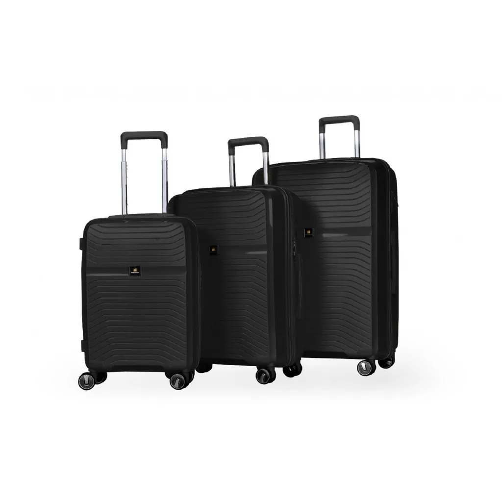Set 3 Valises Voyage Hoffmanns Daisy 03201 Noir Idéal pour la Famille