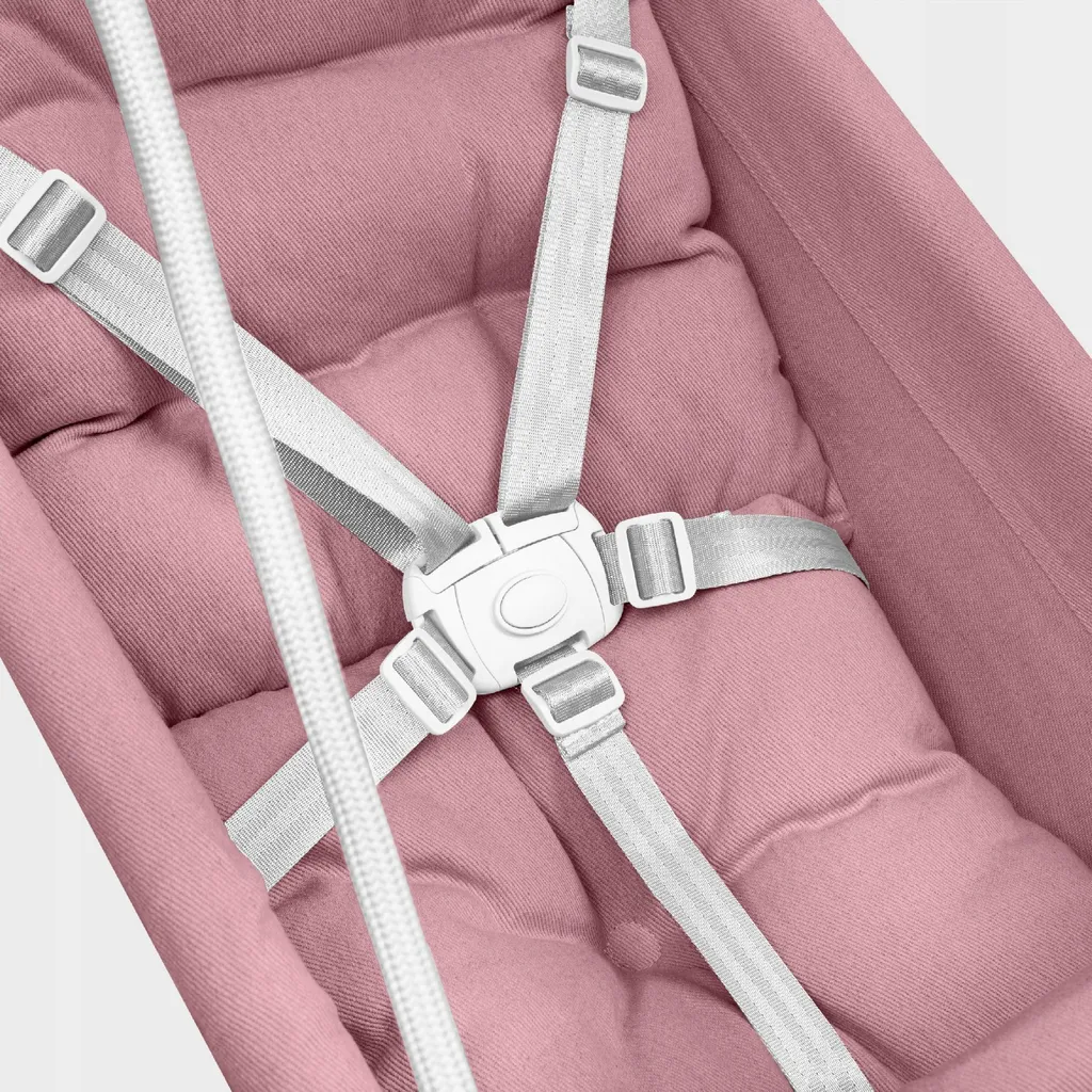 Tulano Hop 40 Altalena Neonato 3in1 in Legno | Fino a 60kg | Rosa-Grigio - 22
