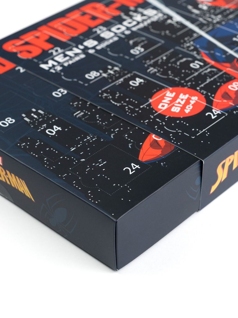 Marvel Spiderman Adventskalender mit 12 Paar Socken Größe Produktbild 3