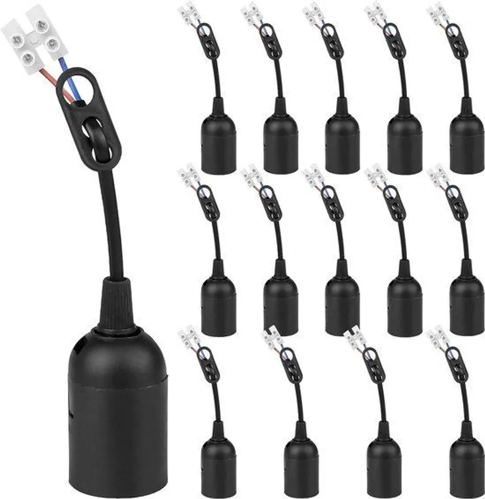 Réparer un luminaire avec la douille E27 noire 4A 250V et câble de montage