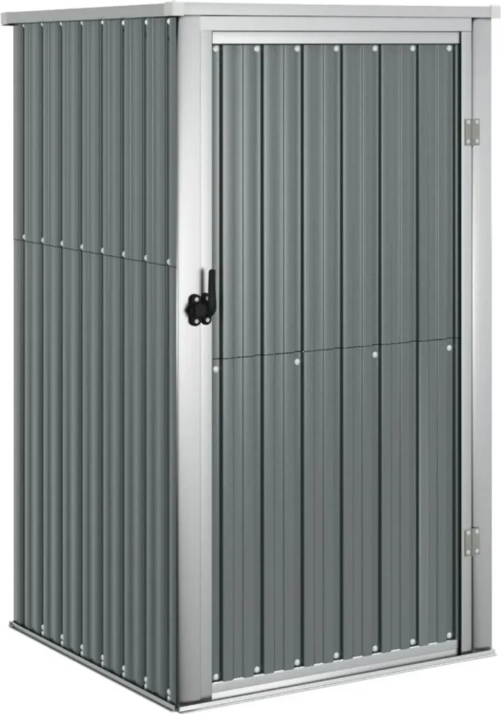 Capanno vidaXL Grigio per Attrezzi - Acciaio 88x89x161 cm