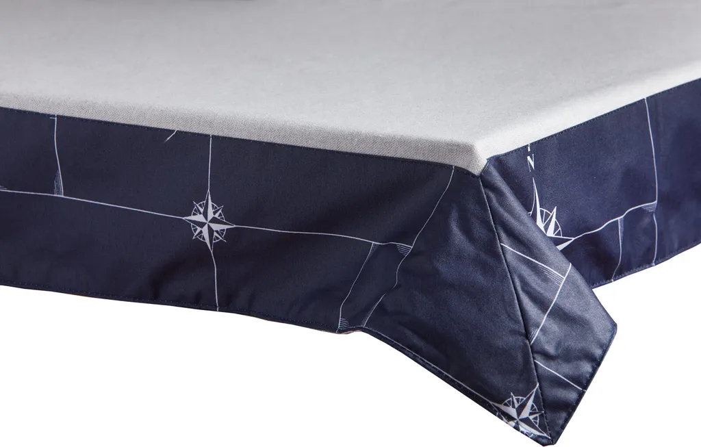 Nappe Northwind Ecru 115x100 cm en Coton Hydrofuge pour Table de Yacht