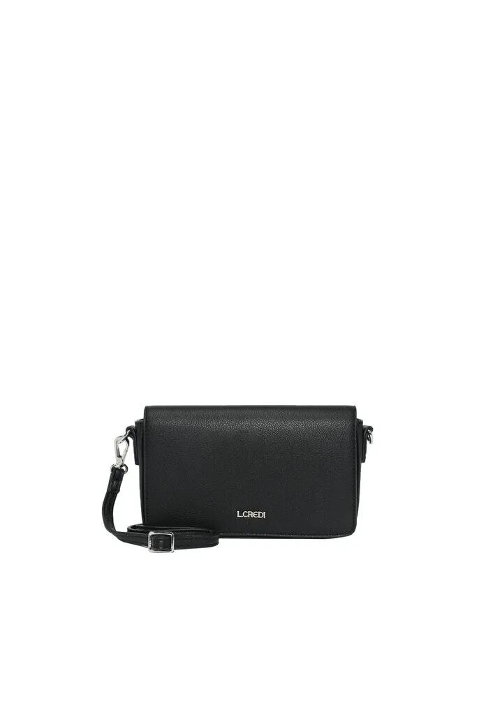 Sac bandoulière Jane Clutch Noir L.CREDI - Finition cuir synthétique