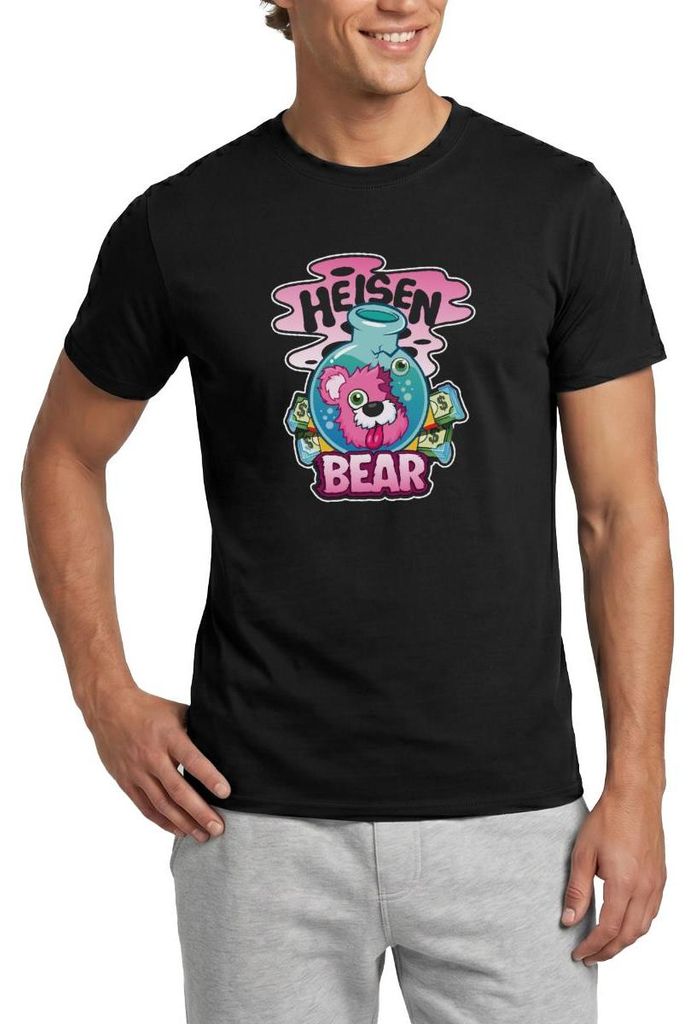 Spreadshirt Breaking Bad Heisenbear Pinker Teddybär Männer T-Shirt, S, Schwarz