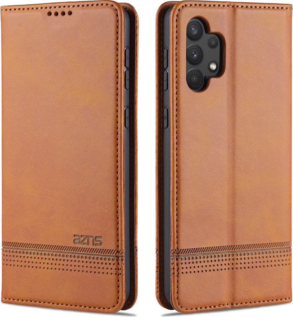 Proteggi il tuo Samsung A32 4G con LaimTop: Custodia Marrone a Libro