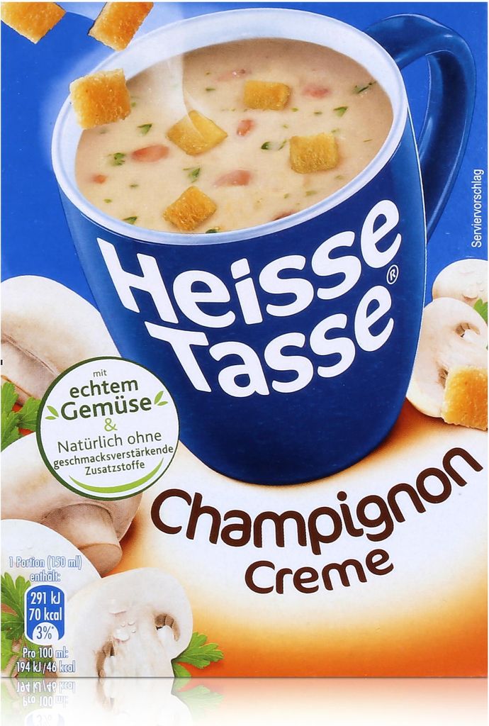 Heisse Tasse Champignon Creme 3 Beutel á 14g Tassensuppe Produktbild 