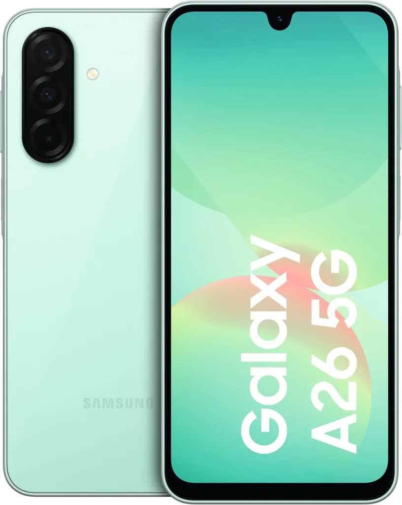 Samsung Galaxy A26, 17 cm (6.7"), 6 GB, 128 GB, 50 MP, Android 15, Mintfarbe