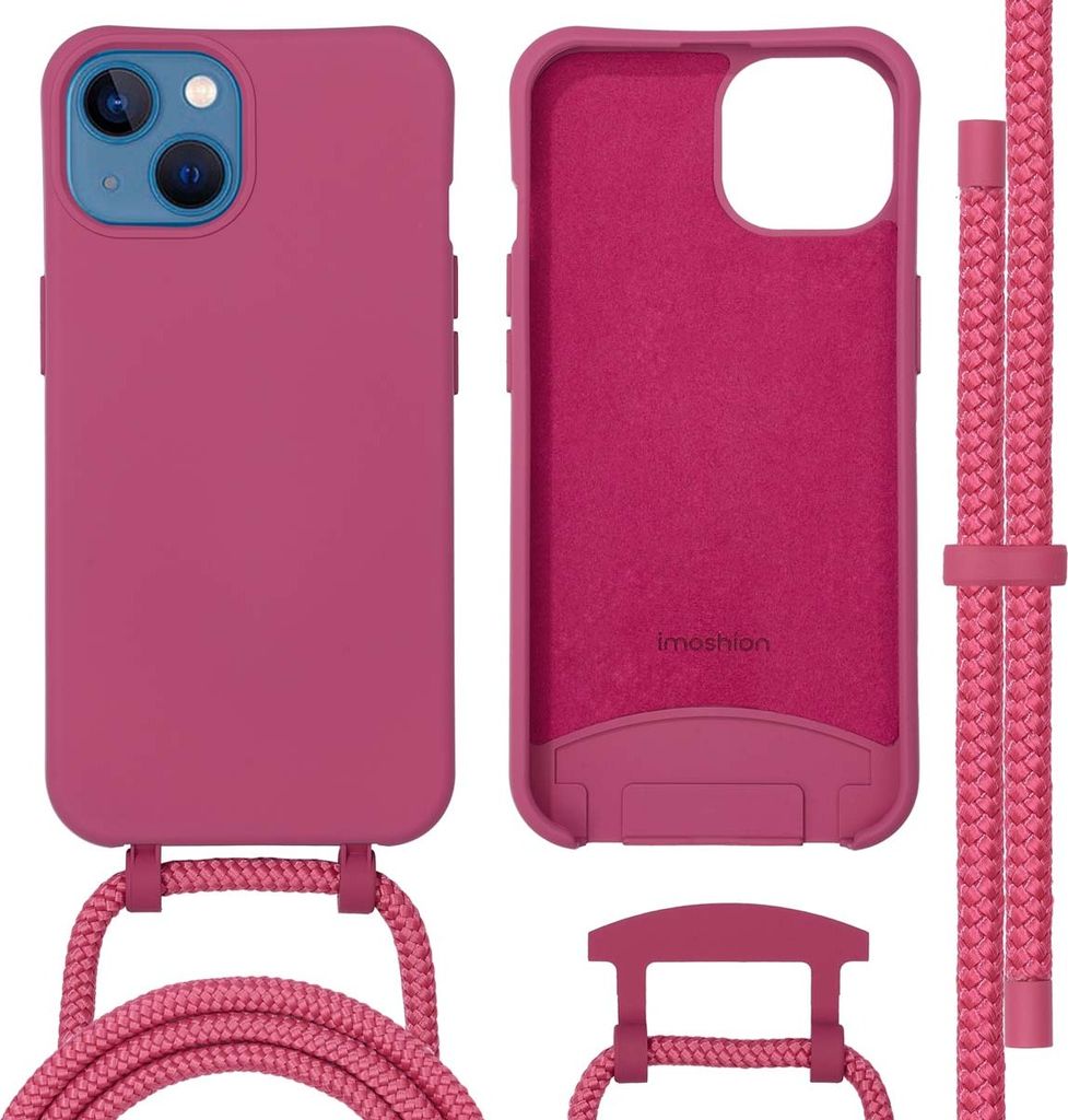 imoshion Color Backcover mit abnehmbarem Handykette und MagSafe iPhone 13 - Raspberry