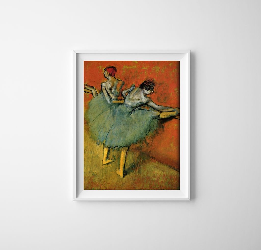 Poster - Canvas - Leinwand - 42 cm x 59,4 cm - Tänzer an der Bar von Edgar Degas