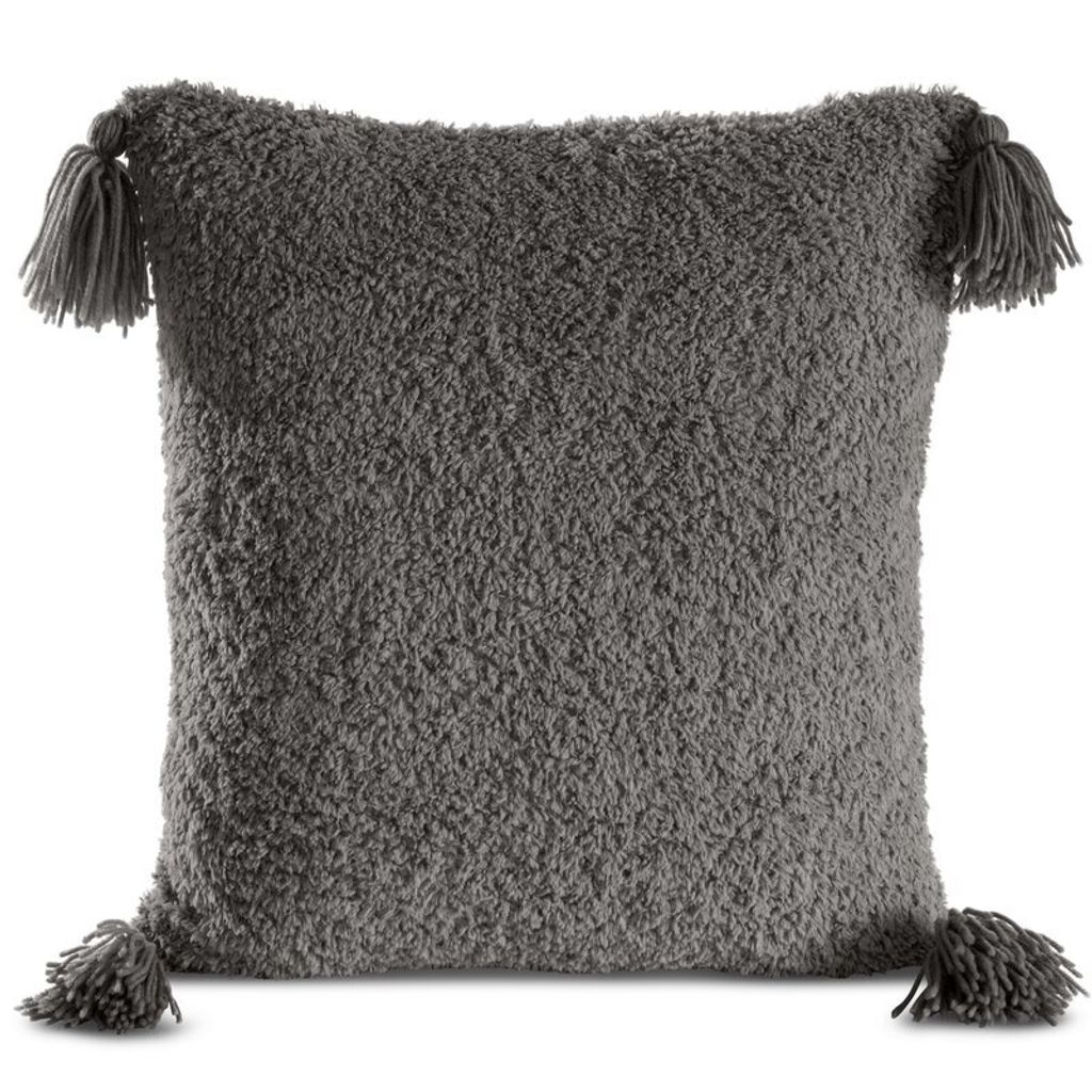 Eurofirany Kissenbezug Flauschig grau 45 cm x 45 cm
