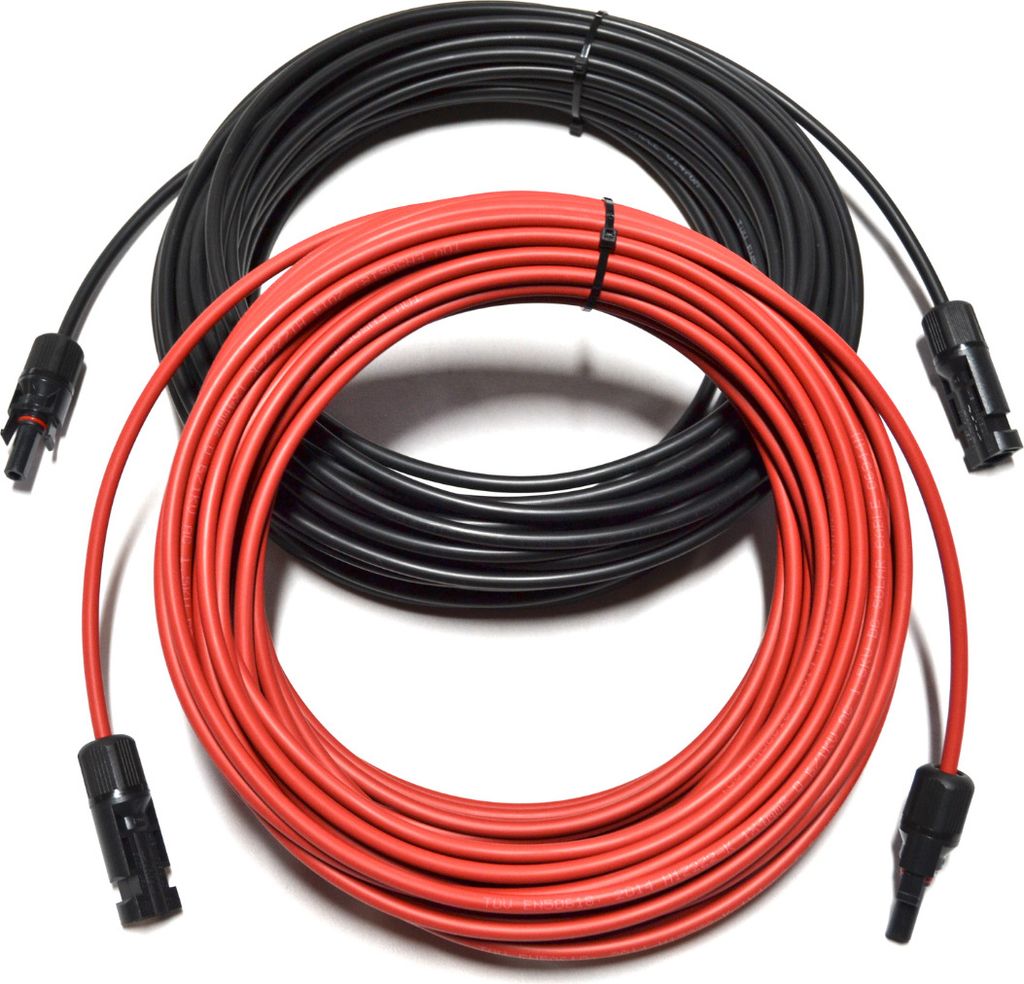 Solarkabel Verlängerungskabel Rot/Schwarz 4 - 6mm² mit Produktbild 1