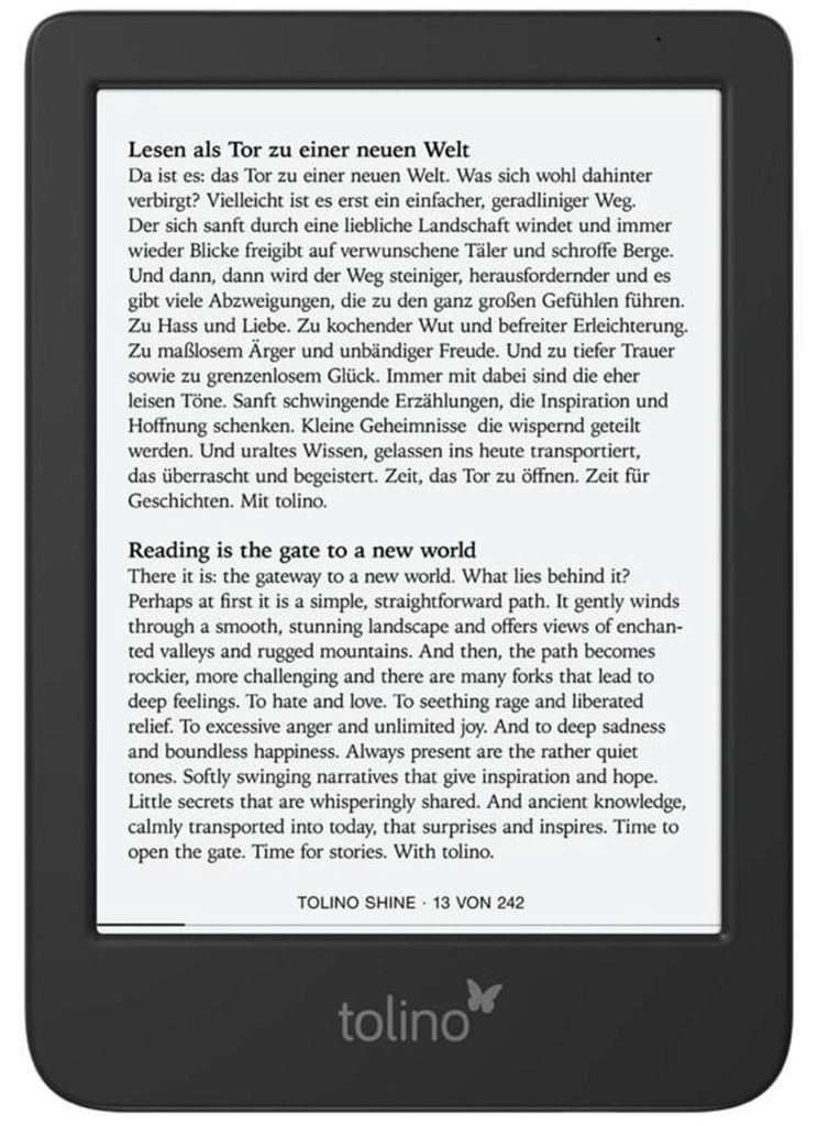 Tolino shine 5, 15,2 cm (6"), E Ink Carta, 1072 x 1448 Produktbild 
