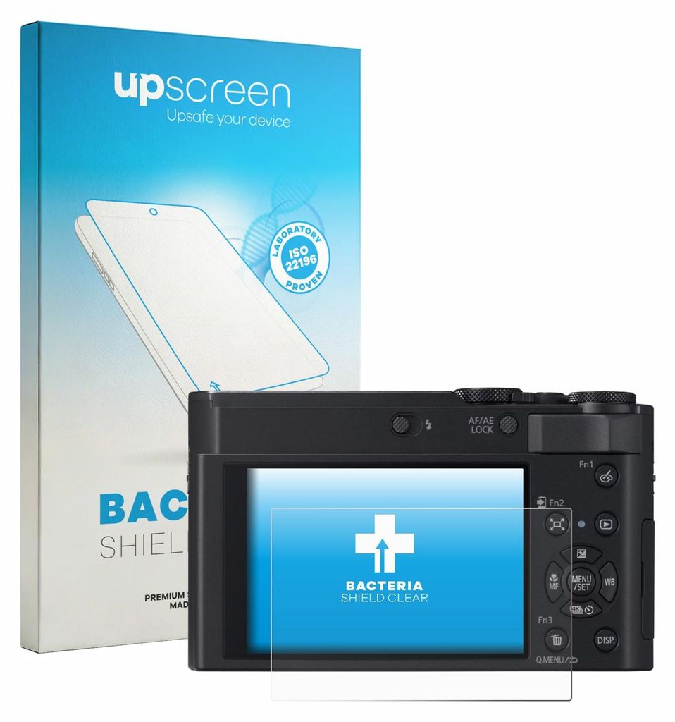 upscreen Schutzfolie für Panasonic Lumix DC-TZ300 Displayschutz Displayschutzfolie Folie Klar antibakteriell