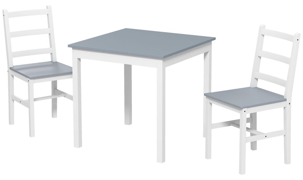 Set da pranzo HOMCOM da 3 pezzi, tavolo da pranzo con 2 Immagine del prodotto 
