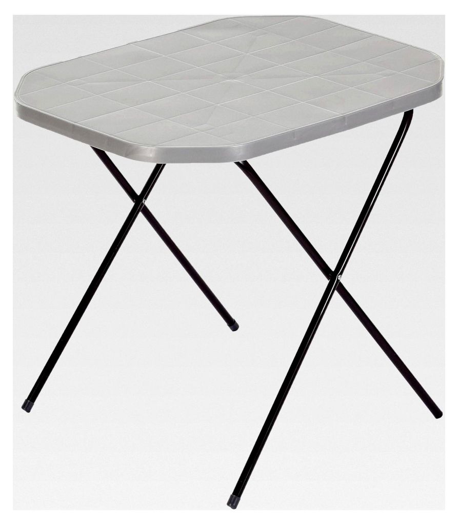 Kleiner klappbarer Gartentisch 70 x 53 cm Beistelltisch Outdoor rechteckig grau