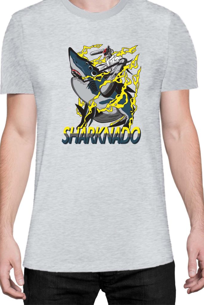 Herren T-Shirt Manga Japan Anime Comics Animation Chainsaw Anime manga Man 15, Man L / Grau