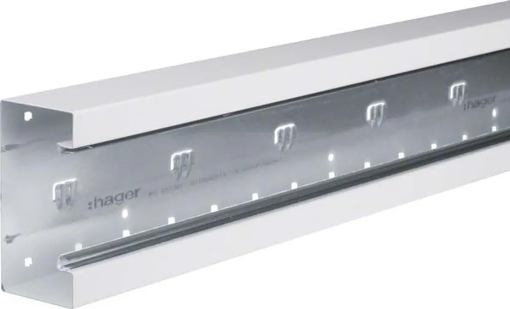 Goulotte de câblage pour bureau 130x66mm acier blanc BRS651301 2m