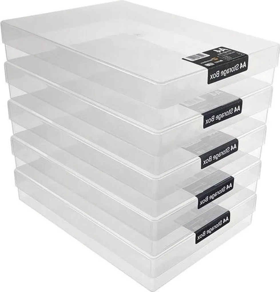 Protection papier A4 contre poussière et plis : boîte plastique WestonBoxen