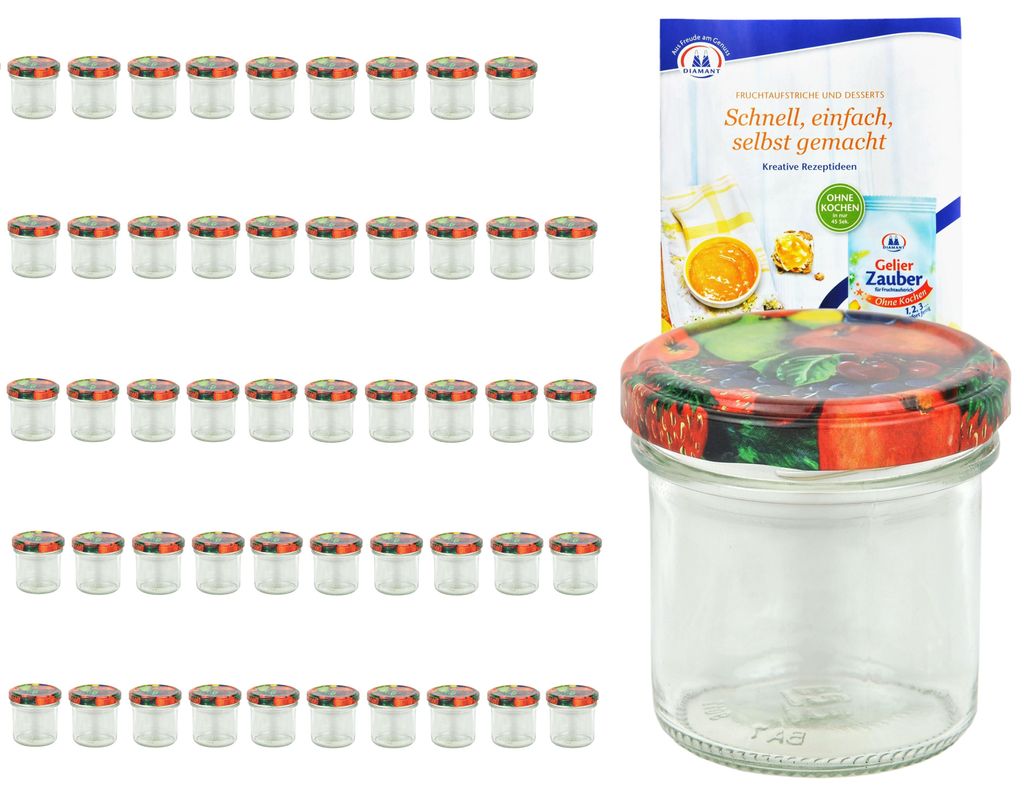 50er Set Sturzglas 167 ml To 66 Obst Dekor Deckel Produktbild 