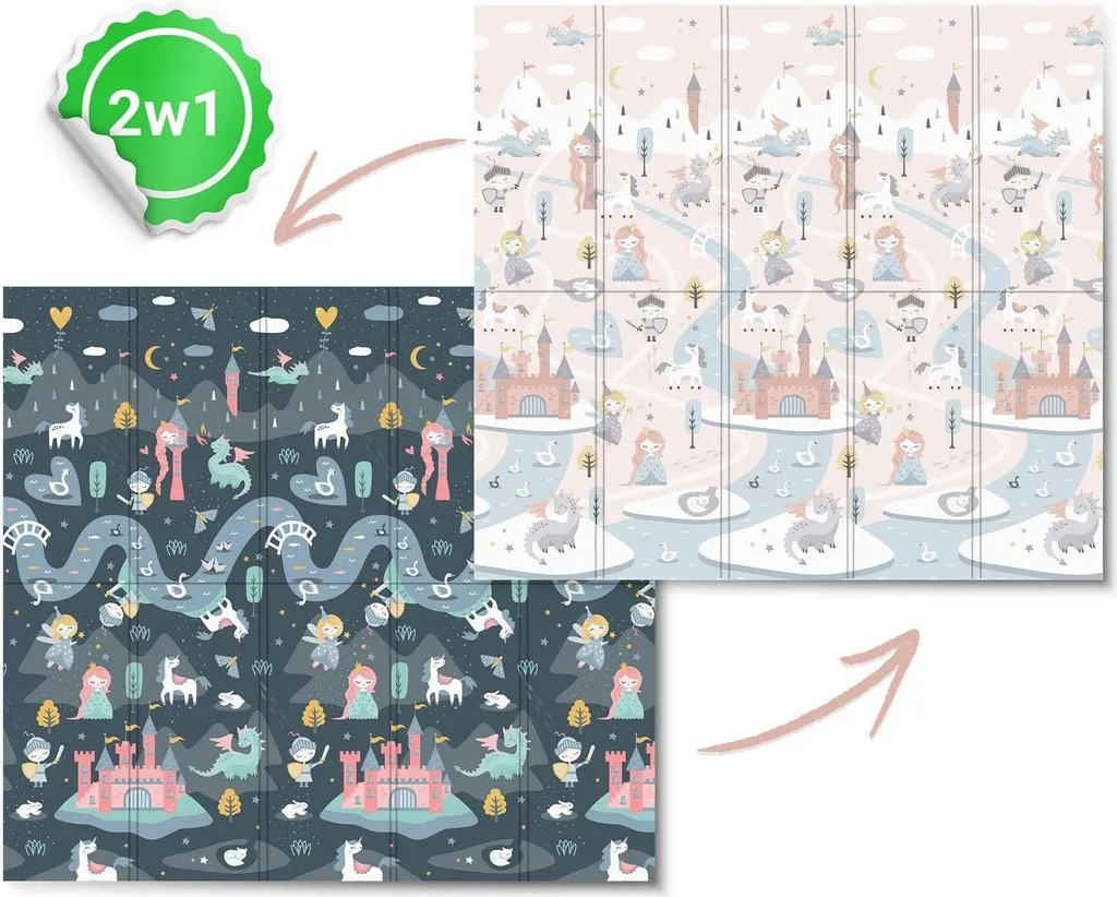 Tapis de sol pliable 200x180x1cm - Mousse XPE réversible et imperméable - 5