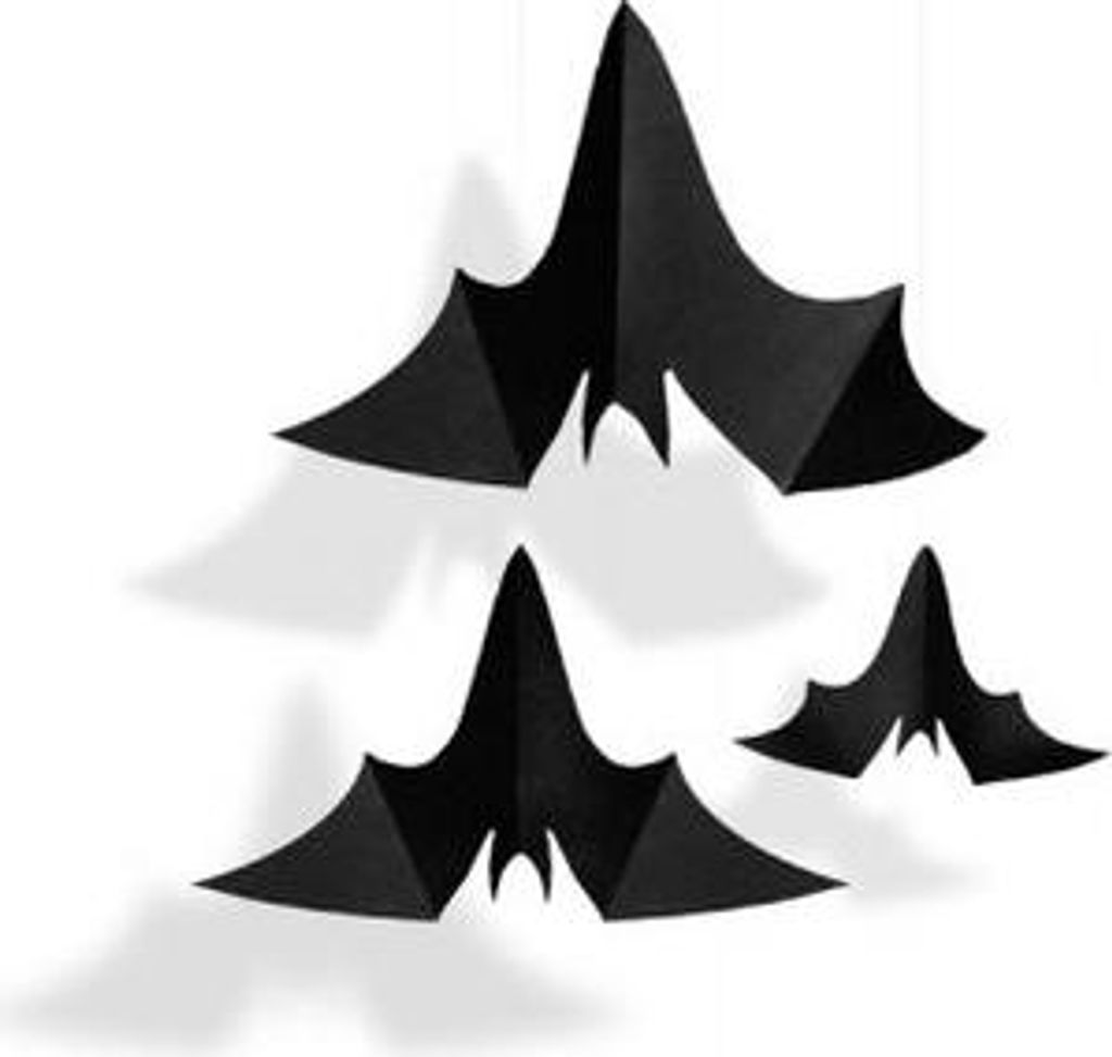 Pipistrello appeso decorazione carta 14x31cm 19x37cm Immagine del prodotto 