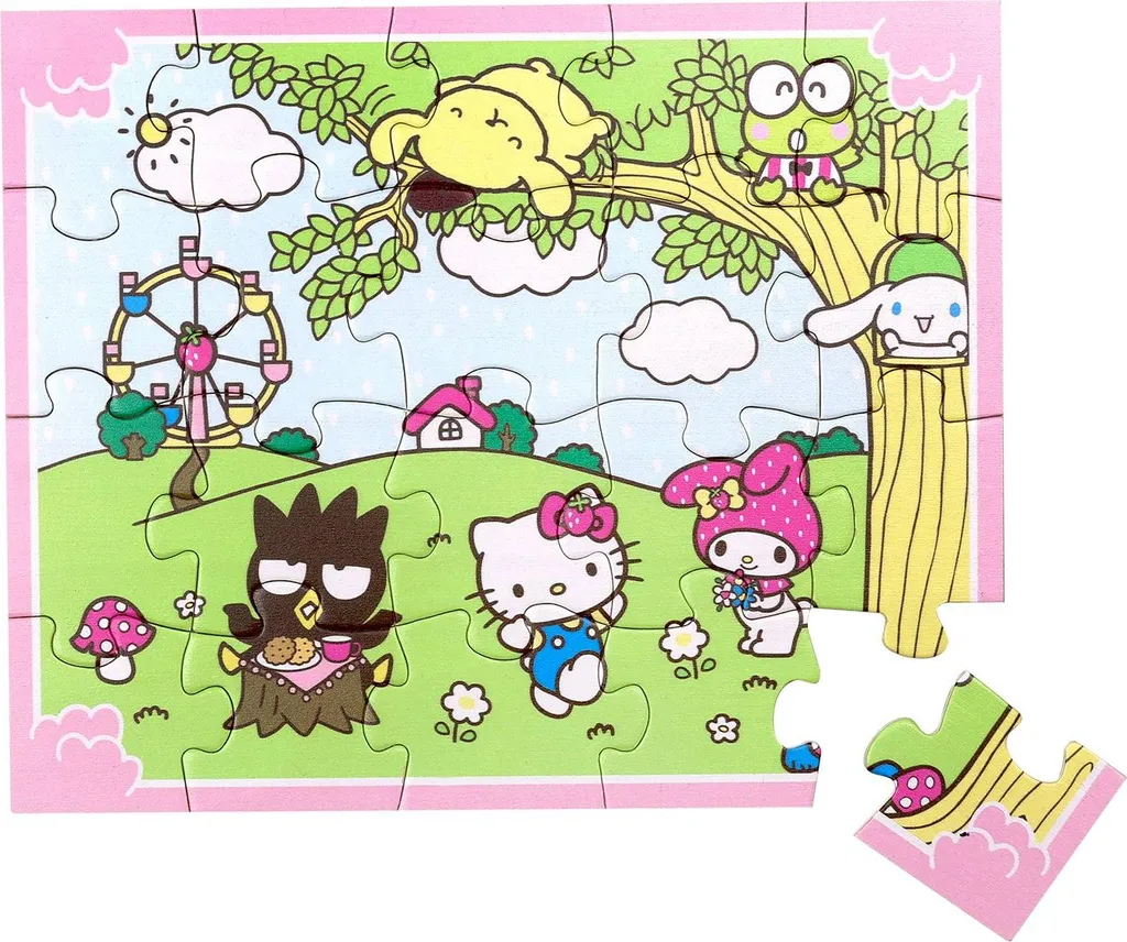 Jeu éducatif Puzzle Hello Kitty 20 pièces bois pour éveil et calme