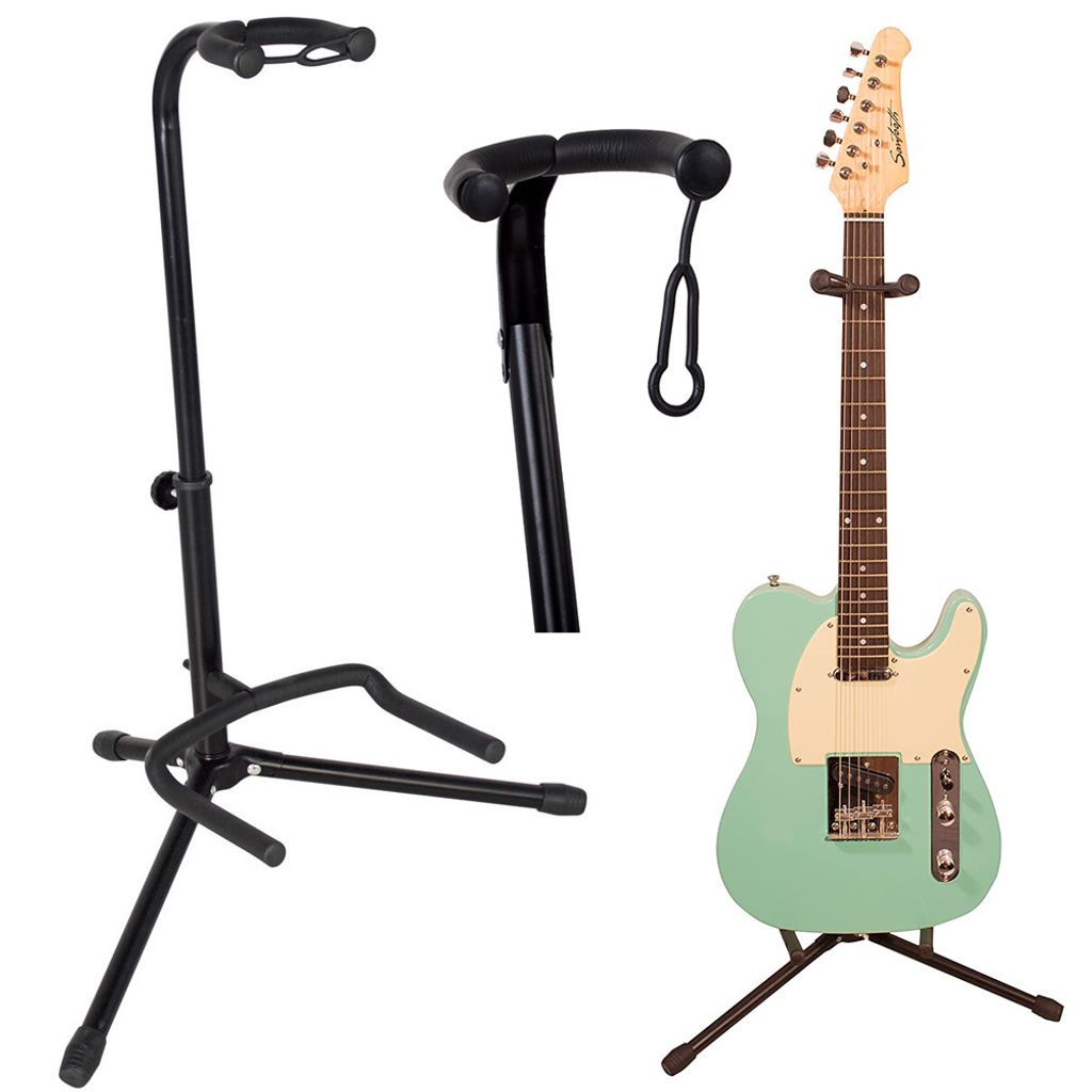 Höhenverstellbarer Gitarrenständer für Akustik-, E-Gitarre Produktbild 