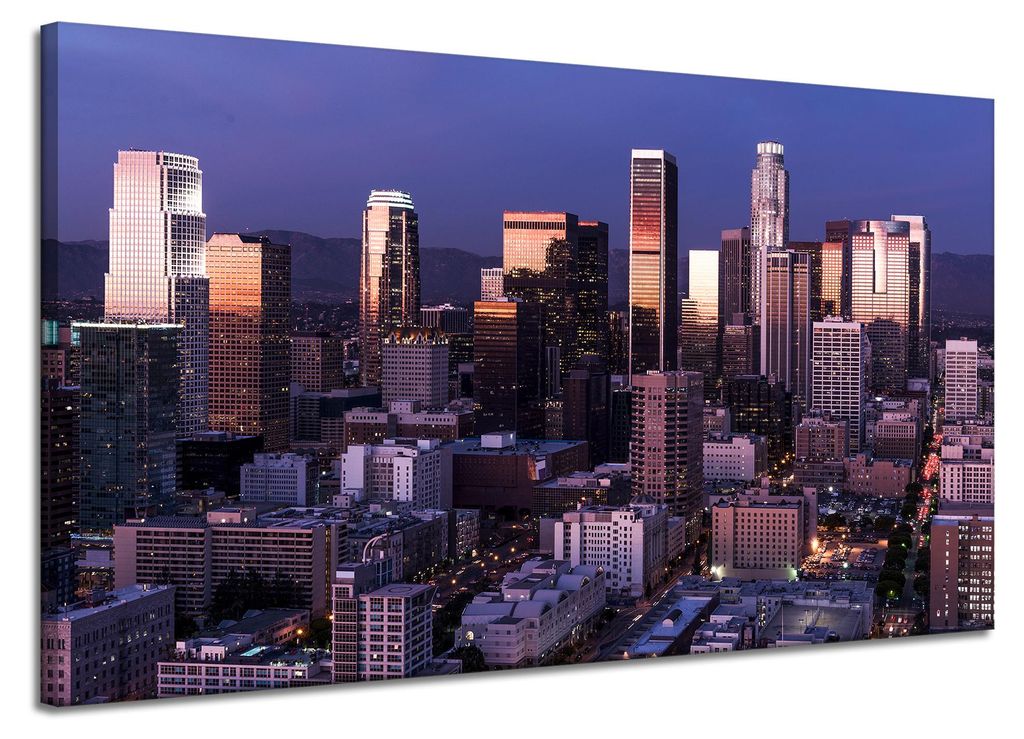 Architekturmotiv von Los Angeles auf Leinwand, 120 x 70 cm