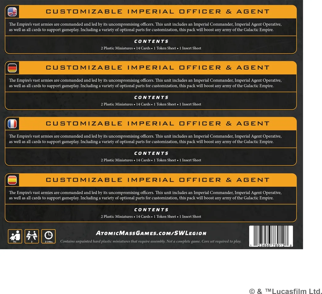 Figurine Star Wars Legion Extension Officier et Agent de Combat - 2