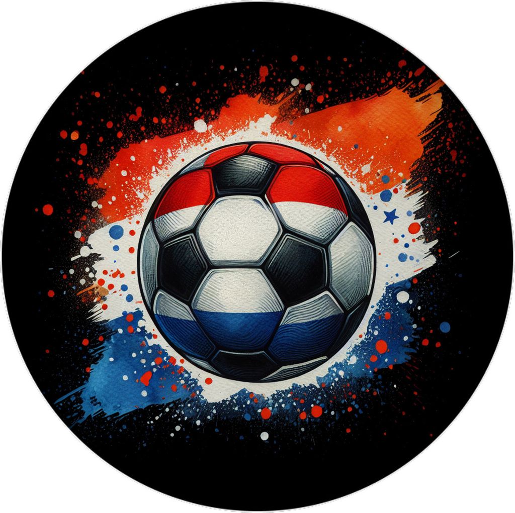 Fußball Niederlande Flagge Magnet mit Flaschenöffner rund