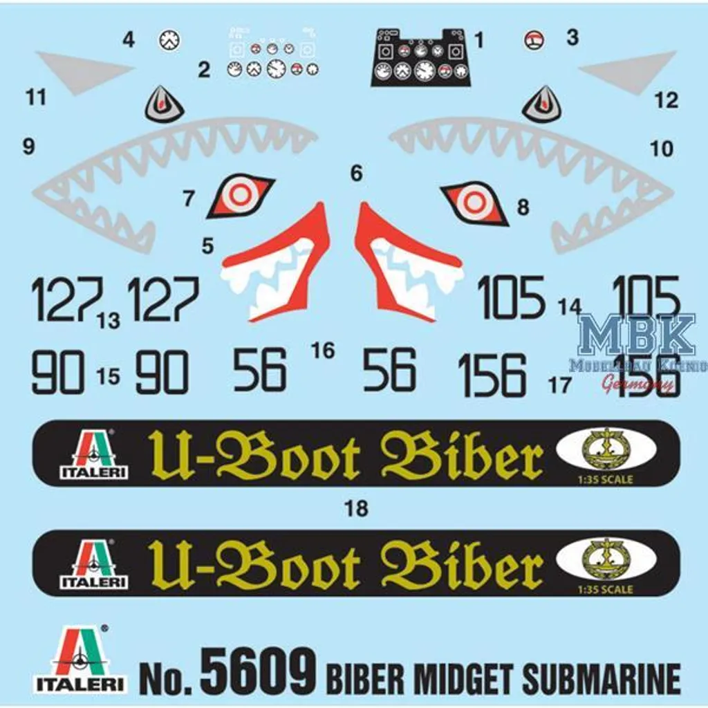 Italeri 5609 Biber Mini sous-marin allemand 1:35 kit de montage - 7