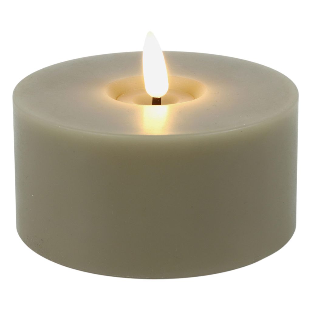 Countryfield Teelicht beige-braun XXL Außen Timer 3D-Flamme Produktbild 