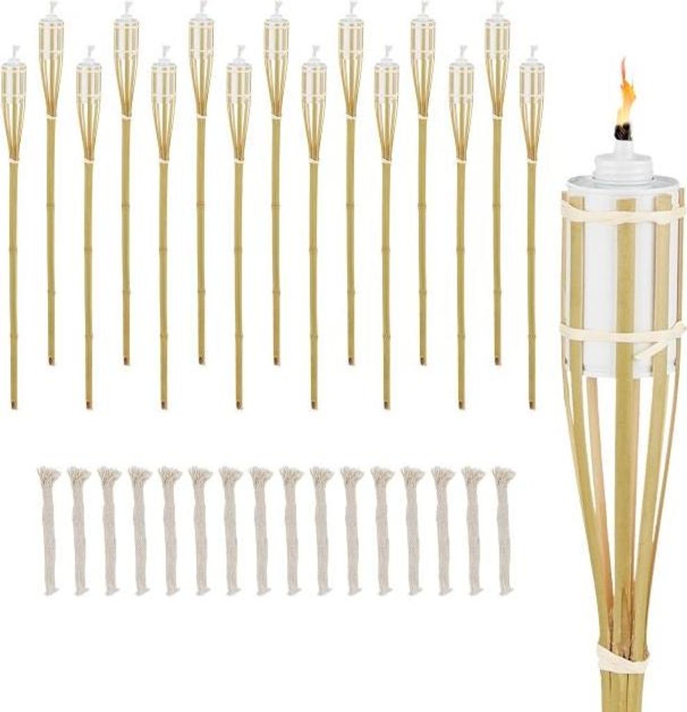 Gartenfackeln Bambus 16er-Pack