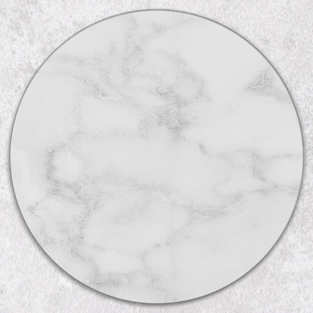 Glas-Herdabdeckplatten Glaskeramikkochfeld-Abdeckung Spritzschutz Glas Runden Schneidebrett fi40 cm - Weisser Marmor