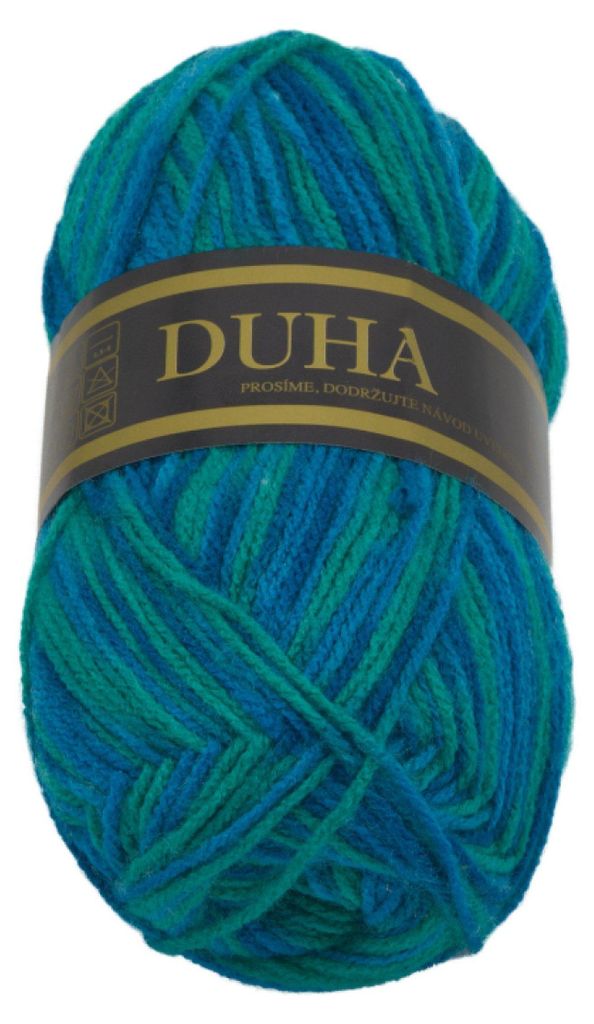 Przędza DUHA – 50 g / 150 m – zielona, niebieska Zdjęcie produktu 