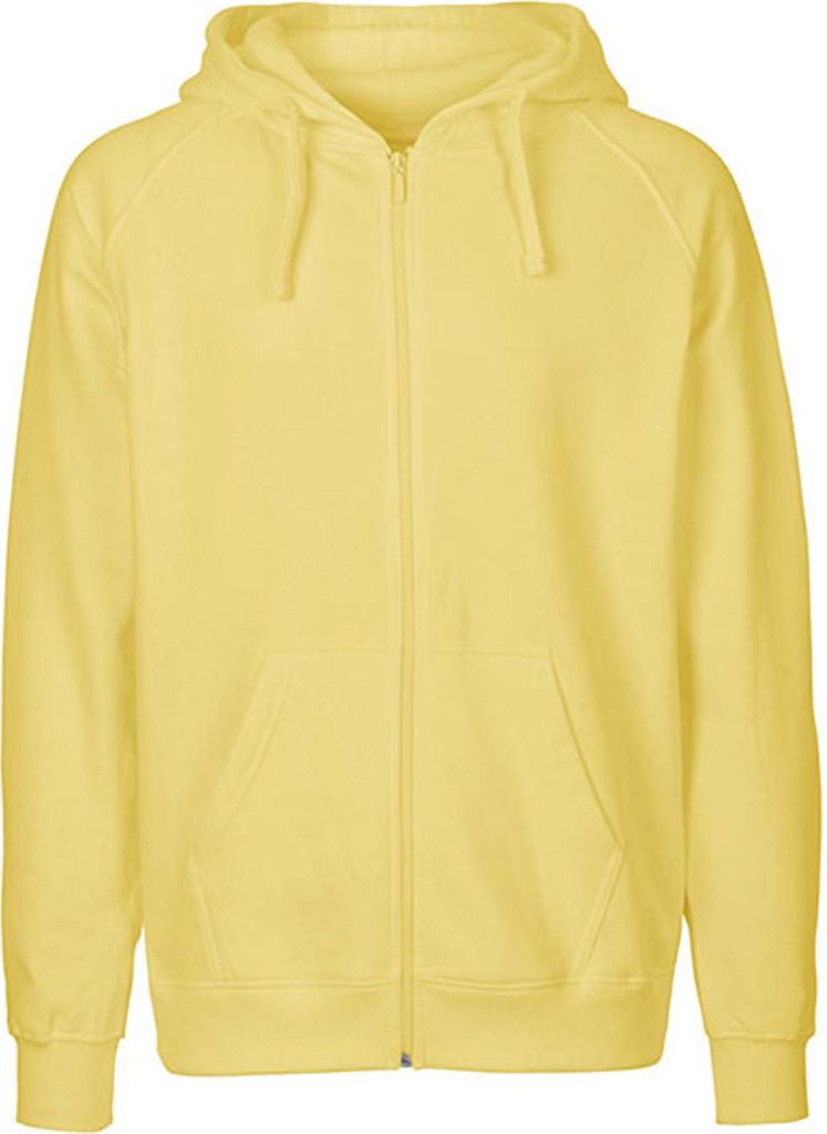 Neutral O63301 | Herren Zip Hoodie Kaputzenjacke / 100% Fairtrade-Baumwolle - Farbe: Dusty Yellow - Größe: XL