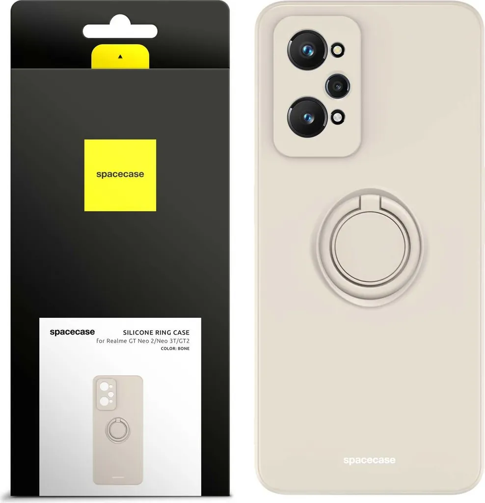 SATURCASE Custodia Per Realme 7 Ibrida 2 In 1 (PC + Silicone) - Con Anello Metallico E Cavalletto, Rosso - 2