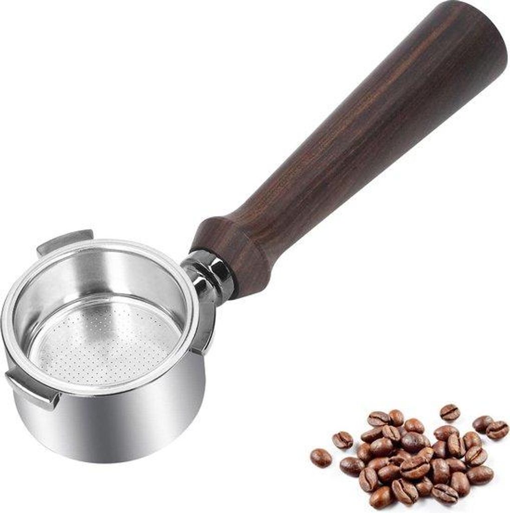51-mm-Portafilter ohne Boden, kompatibel mit den Modellen DeLonghi Dedica EC680, EC685, EC785, EC820, EC850, EC860 sowie den SMEG-Kaffeemaschinen a...