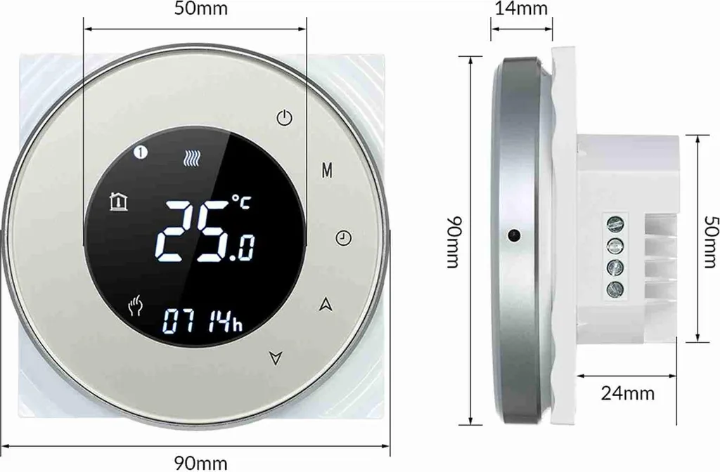 Régulateur de température programmable LCD pour chaudière gaz et murale - 7