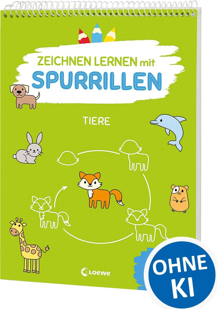 Zeichnen lernen mit Spurrillen - Tiere