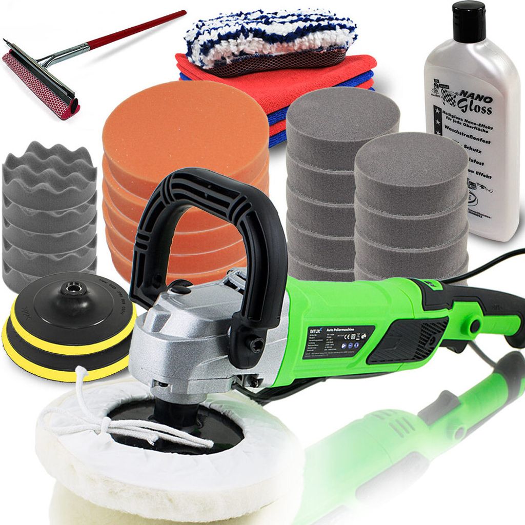 Bituxx Poliermaschine 1200W mit Zubehör (Set 7) MS-13369