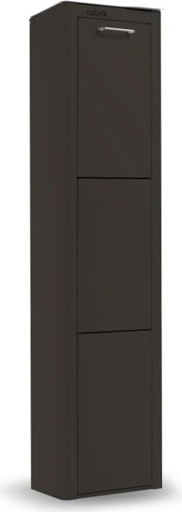 Poubelle de cuisine tri sélectif design 60L à 3 compartiments amovibles