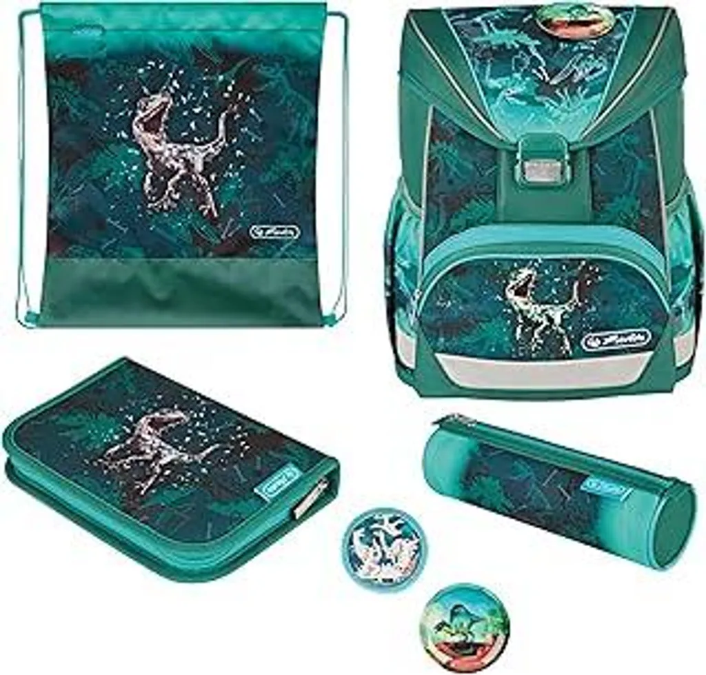 Zaino Herlitz Green Rex 16L: Massima Ergonomia per Bambini 1ª Classe