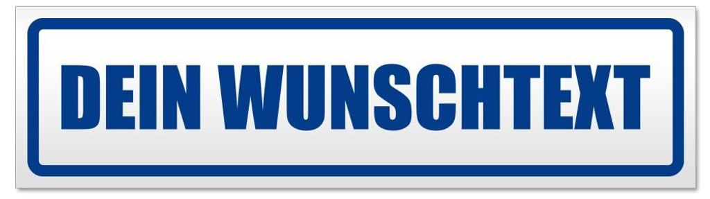 Kiwistar - Autoaufkleber - Verkehrsblau - 20 x 5,3 cm - Dein Wunschte x t - Hinweis Aufkleber Sticker für Auto, Kfz, Fahrrad, PKW, LKW