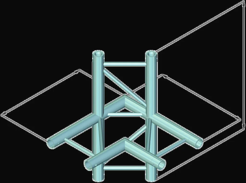 Angle de structure carré 290mm BILOCK BQ2-PAC44H Jonction 4 Sorties