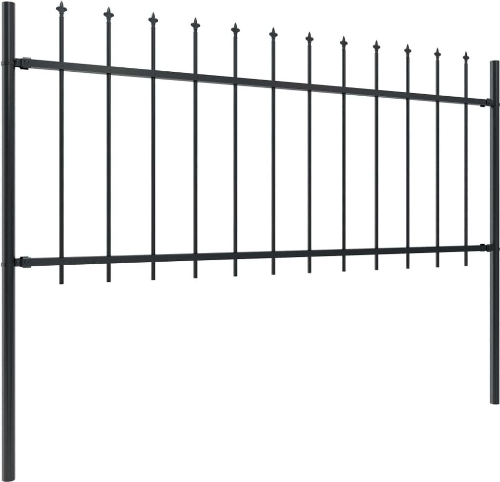 vidaXL Recinzione da giardino con punte di lancia in Immagine del prodotto 