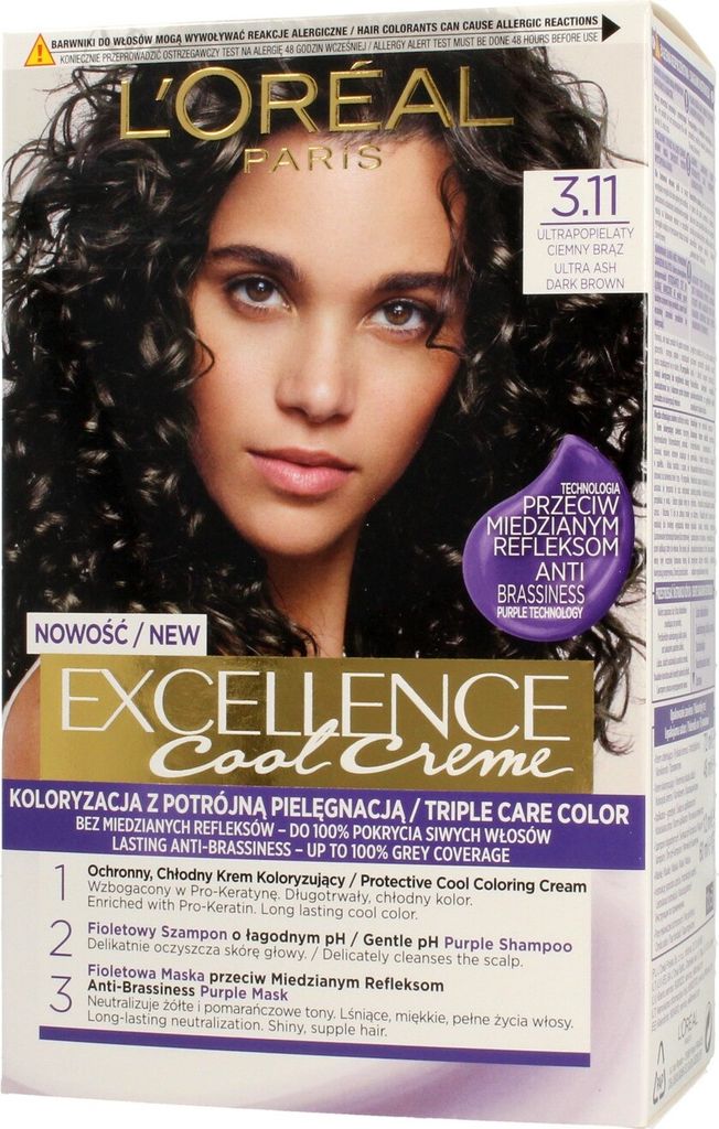 Loreal Excellence Cool Creme Farbe Creme 3.11 Ultra Ash Produktbild 